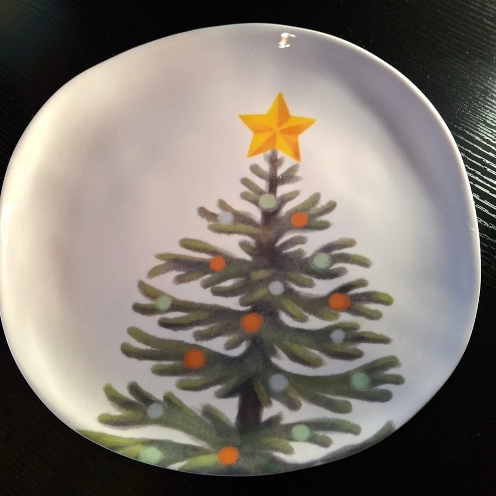 Preowned Wondershop Christmas Plate Melamine